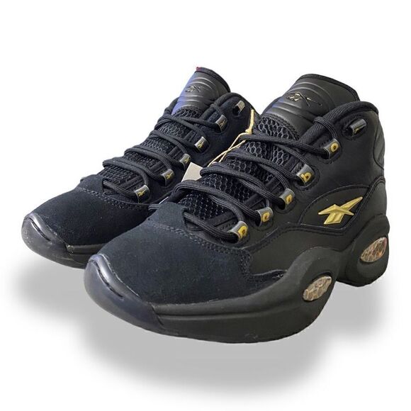 Reebok Question Mid 2022 Retro Basketball Black Shoes Iverson Mens size 7 ID9293 main image 6
